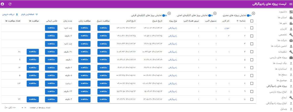 اولین سامانه آنلاین و آفلاین کنترل حضور و پایش بازرسین